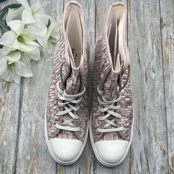 Converse Chuck 70 De Luxe Heel Hightop Satin Boots Shoes SneakersSize 12.5 - Picture 3 of 16